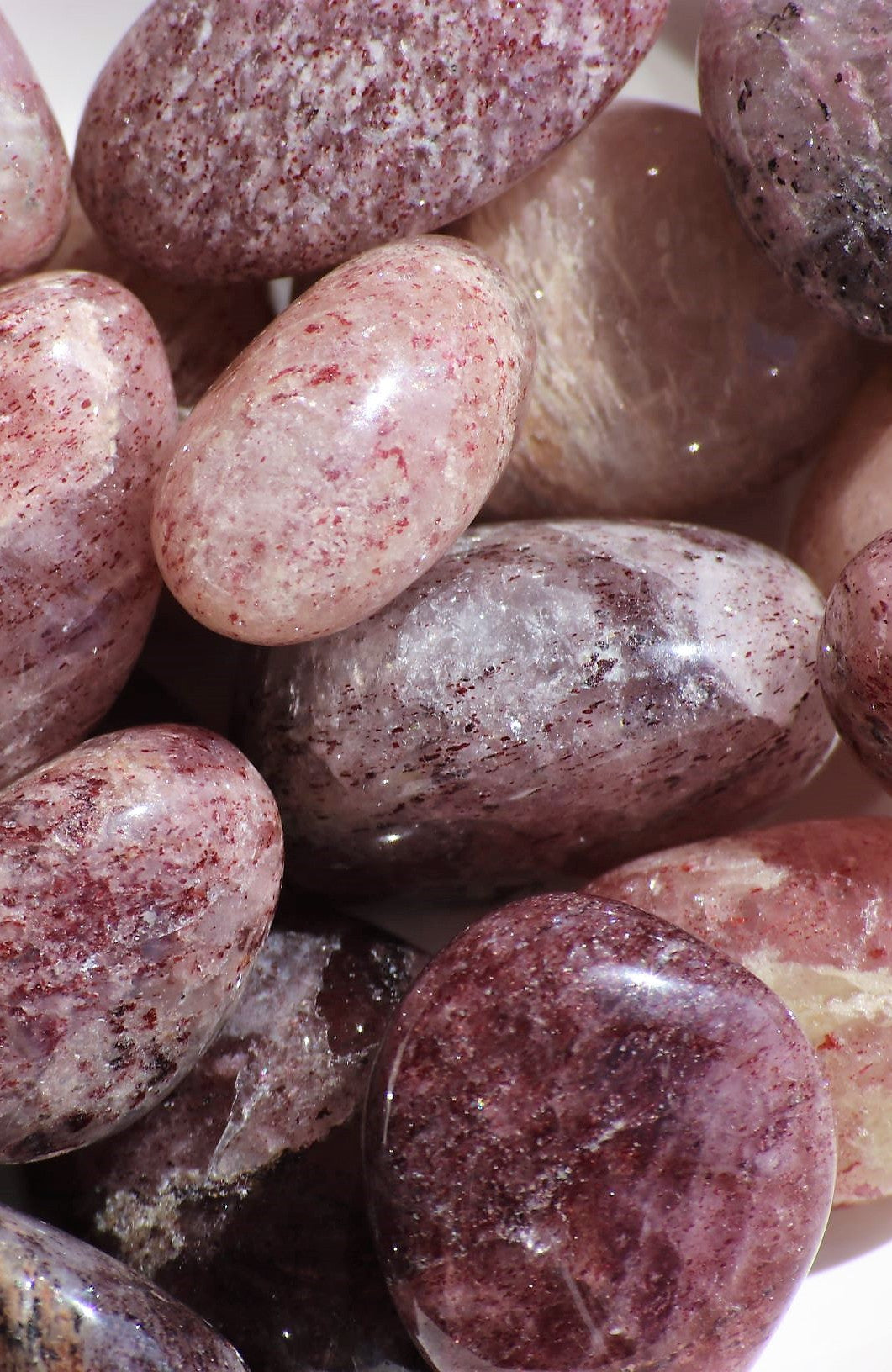 Agnitite (aka Strawberry Quartz) Tumbled Stone - A Grade